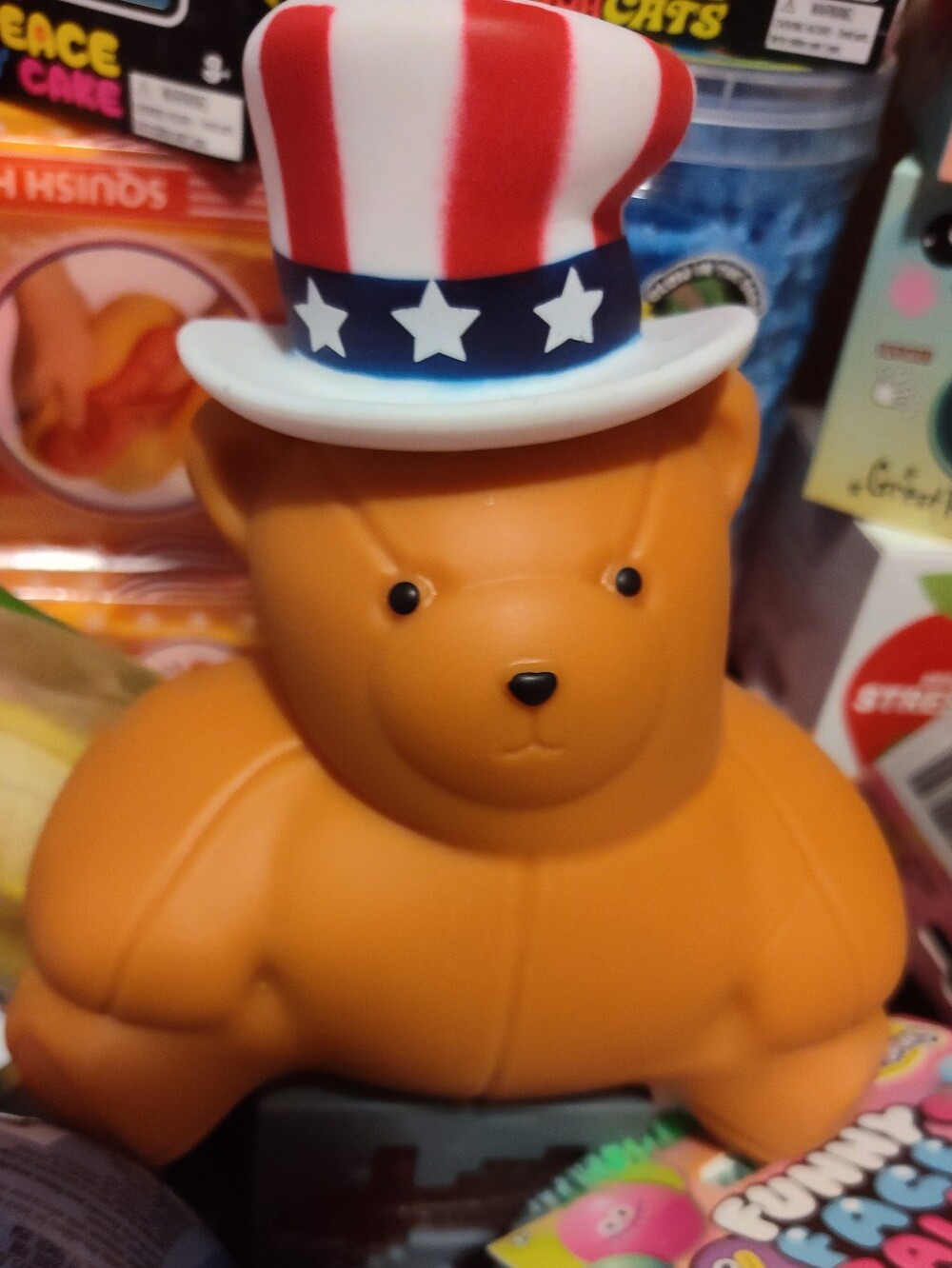 New 🐻 Patriotic Bear Squishy with Uncle Sam Hat